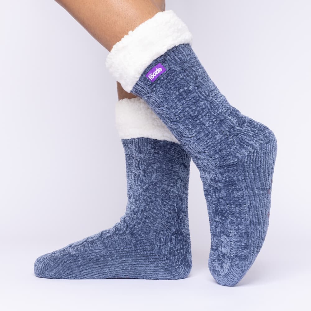Women's Fuzzy Socks 5-Pack - Cozy Warm Fluffy Slipper Socks For Sleeping & Lounge