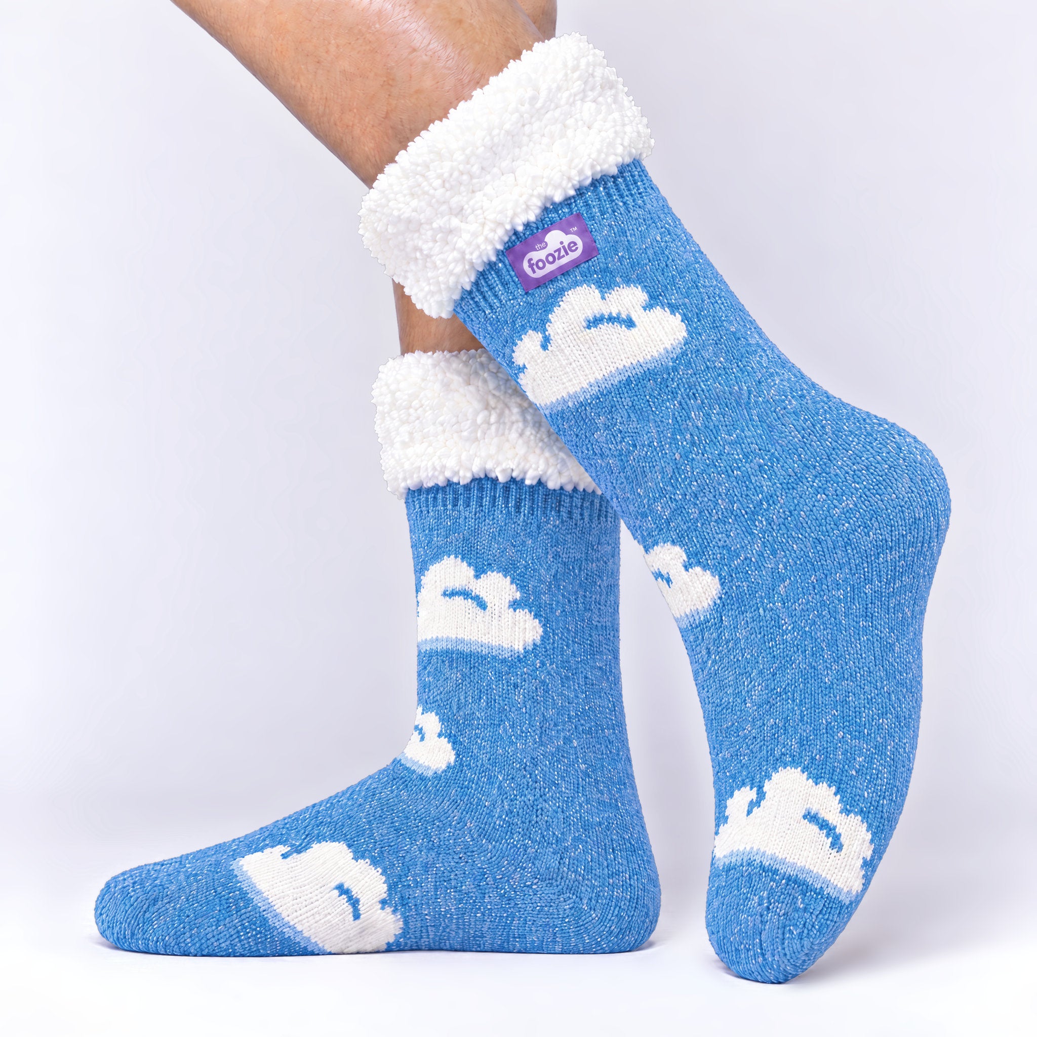 The Foozie™ Cloud slipper socks, side view