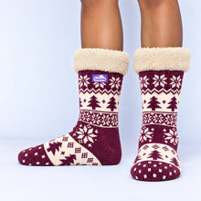 Load image into Gallery viewer, The Foozie™ Christmas Nordic slipper socks, front view
