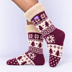 The Foozie™ Christmas Nordic slipper socks, side view