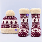 The Foozie™ Nordic Festive Bundle, the beanie and matching slipper socks together